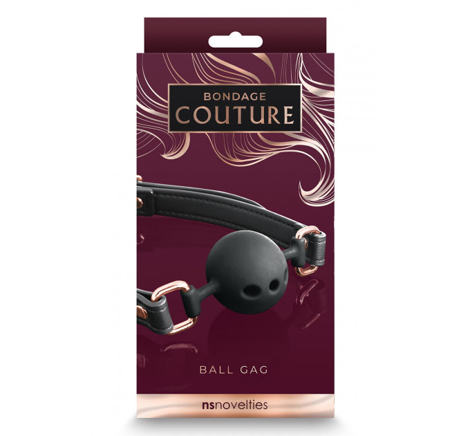 Кляп NS Novelties BONDAGE COUTURE BALL GAG BLACK