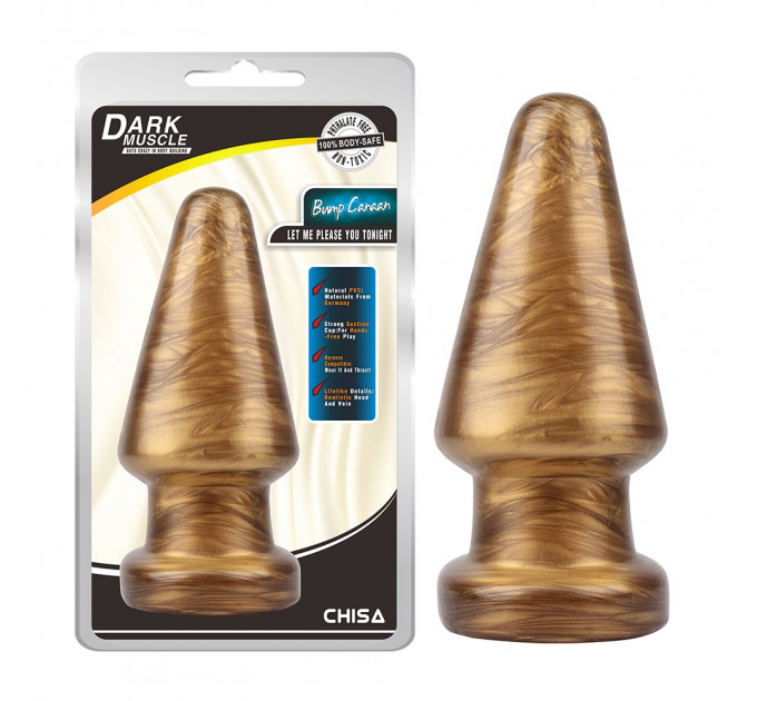 Велика анальна пробка Chisa Dark Muscle Gold