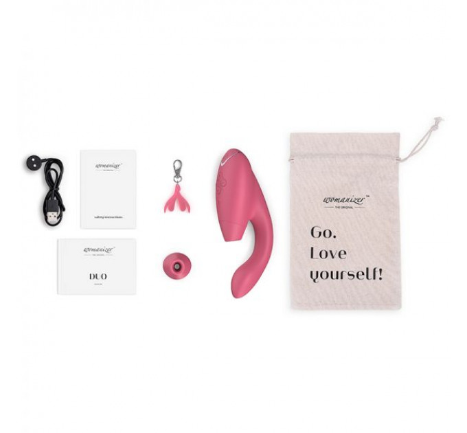 Інноваційний безконтактний стимулятор Womanizer Duo Raspberry, Рожевий