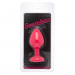 Анальна пробка Pink Silicone Heart White Shape S