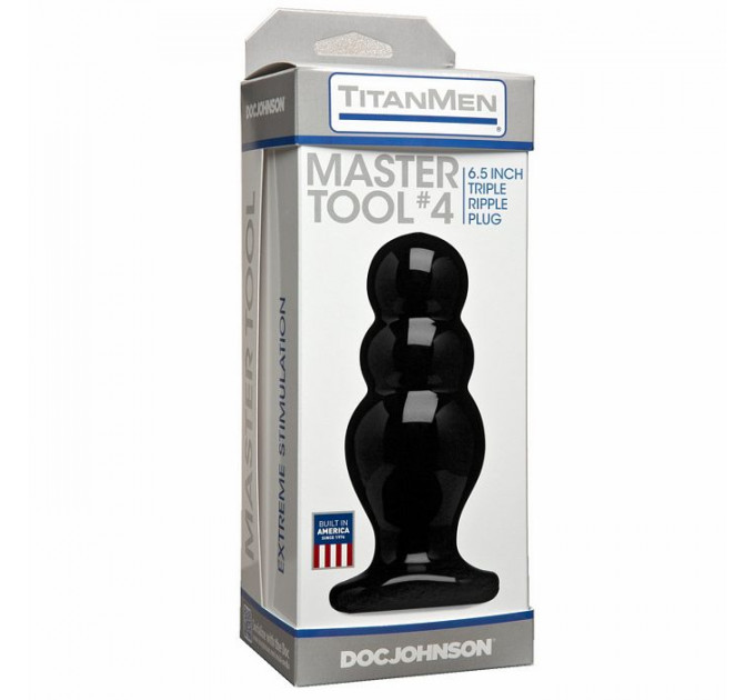Анальна пробка Doc Johnson Master Tool #4 для фістингу, чорна