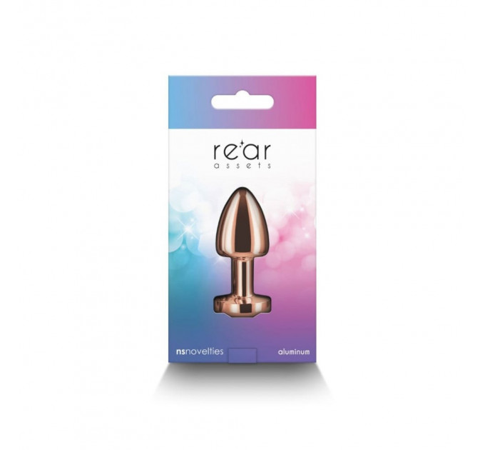 Анальная пробка с кристаллом NS Novelties Rear Assets Petite, золотая