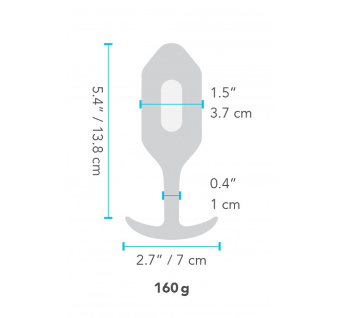 Анальна пробка з вібрацією b-Vibe VIBRATING SNUG PLUG розмір L, синя