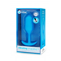 Анальна пробка з вібрацією b-Vibe VIBRATING SNUG PLUG розмір L, синя