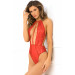 Кружевное боди Rene Rofe Hot Pursuit, красное, S/M