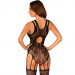Комбинезон сетка с узором Obsessive F239 черный, S/M/L