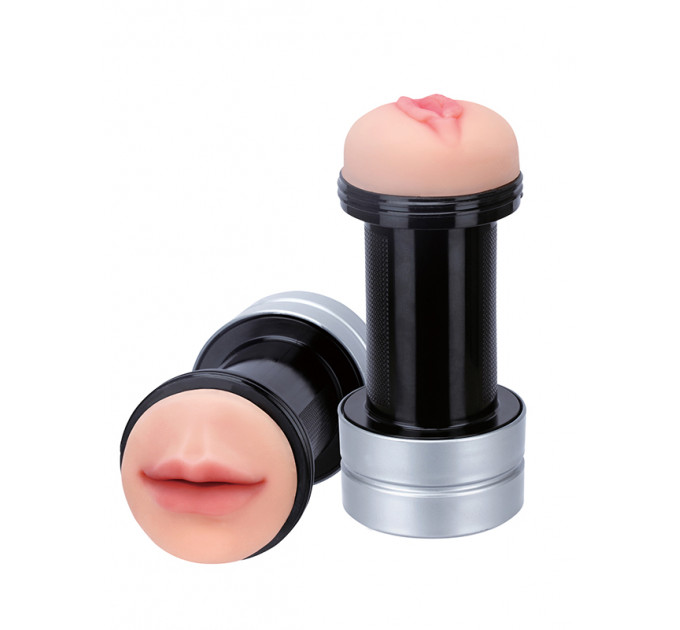 Двухсторонний мастурбатор REALSTUFF 2 IN 1 HUMMER - MOUTH & VAGINA