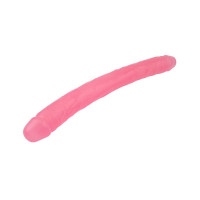 Фаллоимитатор двухсторонний реалистичный Chisa Hi-Rubber, розовый