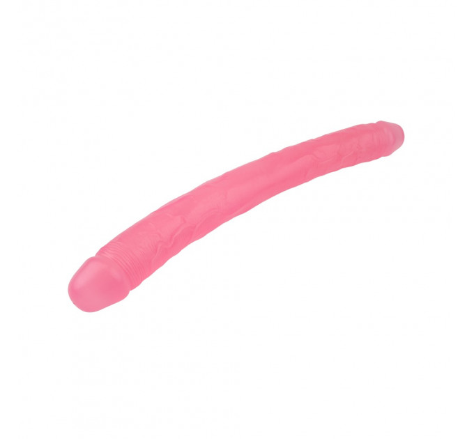 Фаллоимитатор двухсторонний реалистичный Chisa Hi-Rubber, розовый