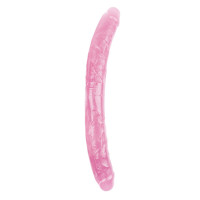 Фаллоимитатор двухсторонний реалистичный Chisa Hi-Rubber, розовый