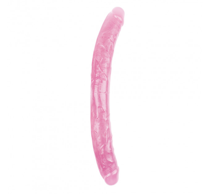 Фаллоимитатор двухсторонний реалистичный Chisa Hi-Rubber, розовый