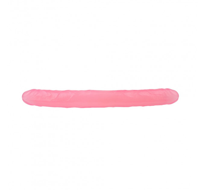 Фаллоимитатор двухсторонний реалистичный Chisa Hi-Rubber, розовый