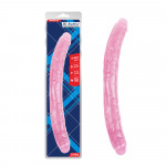 Фаллоимитатор двухсторонний реалистичный Chisa Hi-Rubber, розовый
