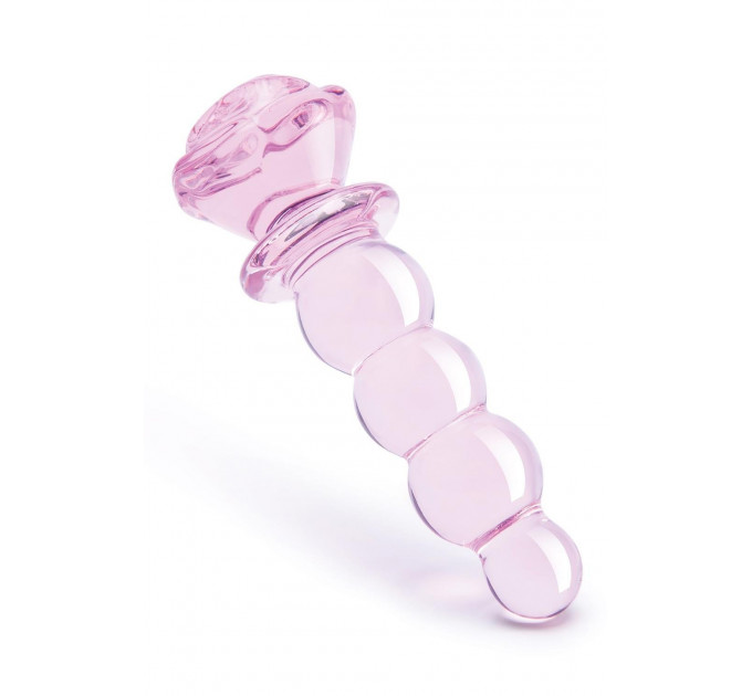 Фалоімітатор ялинка зі скла Dream Toys Glaze Glass у формі бутона троянди