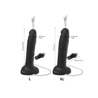 Фалоімітатор з ефектом сім'явипорскування, реалістичний, чорний, L Strap-On-Me