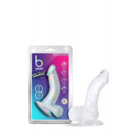 Фаллоимитатор изогнутой формы с присоской ,прозрачный 18 см B YOURS DIAMOND SPARKLE CLEAR