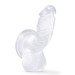 Фаллоимитатор изогнутой формы с присоской ,прозрачный 18 см B YOURS DIAMOND SPARKLE CLEAR
