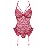 Комплект Obsessive Ivetta корсет та стрінги S/M