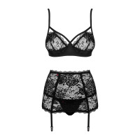Комплект Obsessive Peonesia 3 предмети S/M