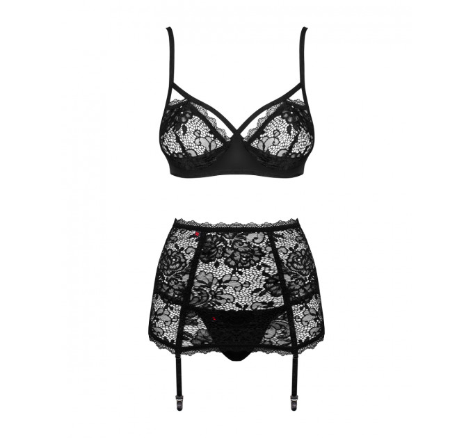Комплект Obsessive Peonesia 3 предмета S/M