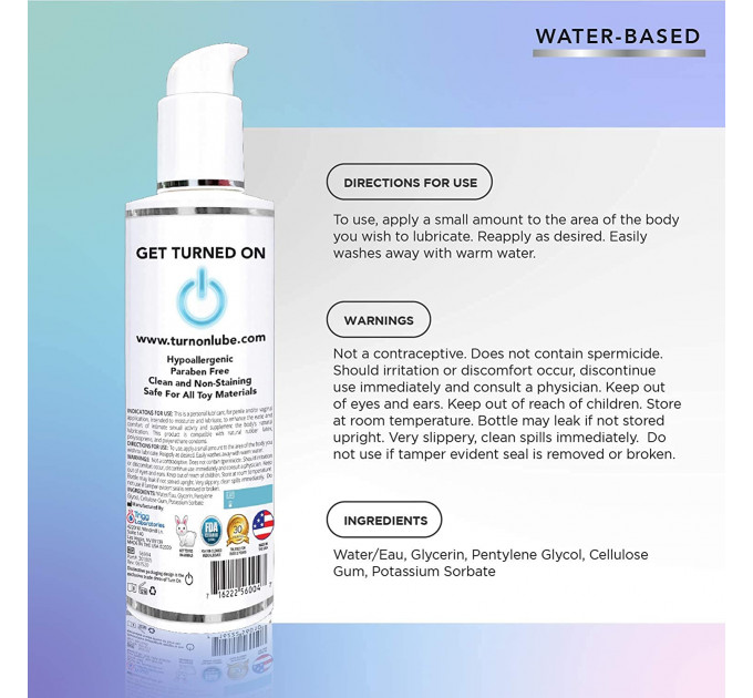 Лубрикант на водной осове WET Turn on Unflavored Water Based Lube 178 мл