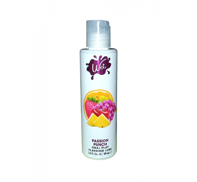 Лубрикант для орального секса Wet Flavored Passion Punch со вкусом фруктов, 89 мл