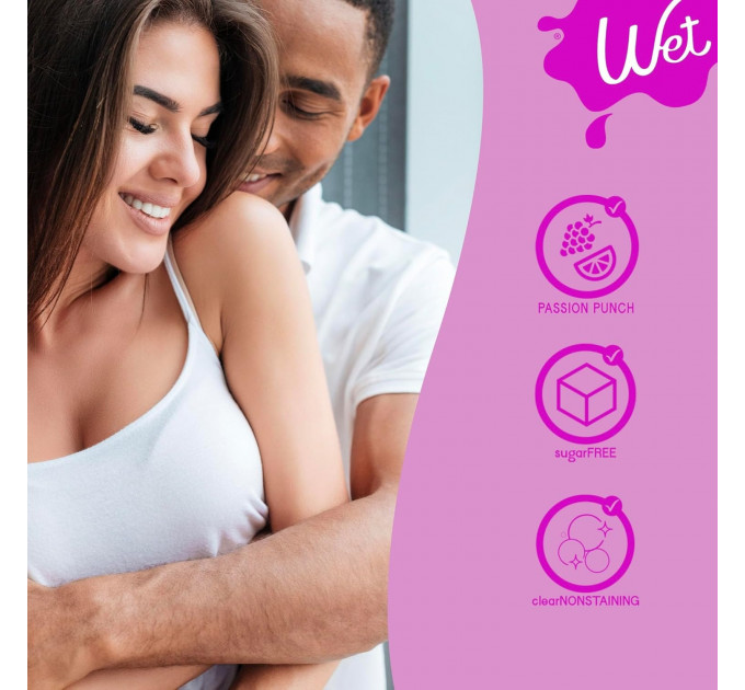 Лубрикант для орального секса Wet Flavored Passion Punch со вкусом фруктов, 89 мл