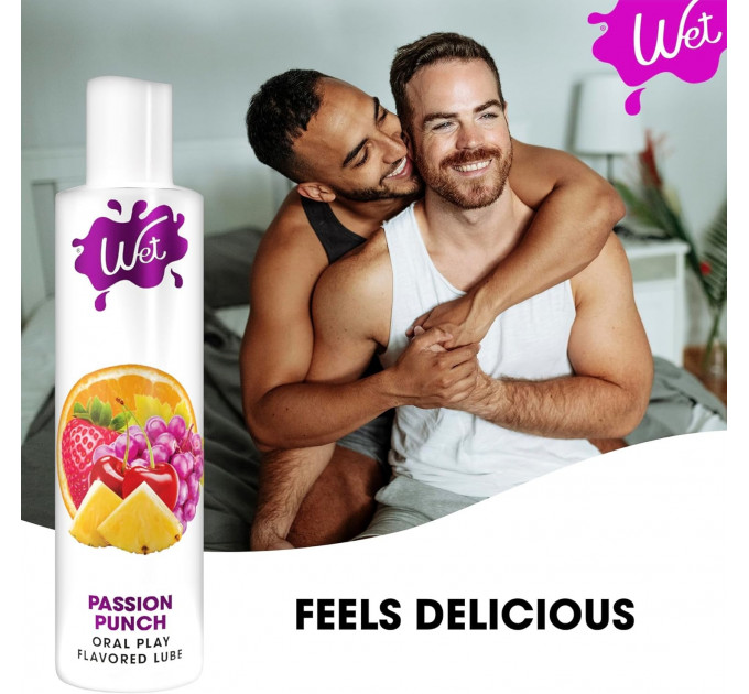 Лубрикант для орального секса Wet Flavored Passion Punch со вкусом фруктов, 89 мл