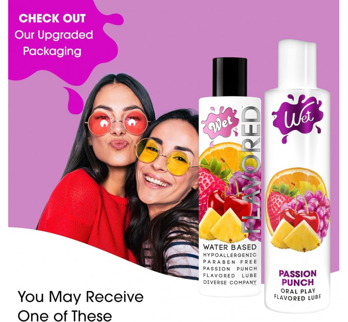Лубрикант для орального секса Wet Flavored Passion Punch со вкусом фруктов, 89 мл