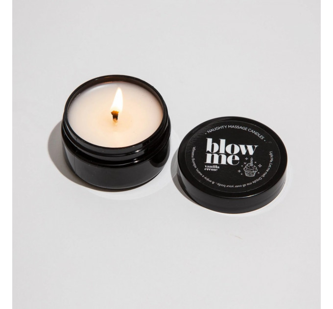 Массажная свечка мини с ароматом ванильного крема Blow me 50g