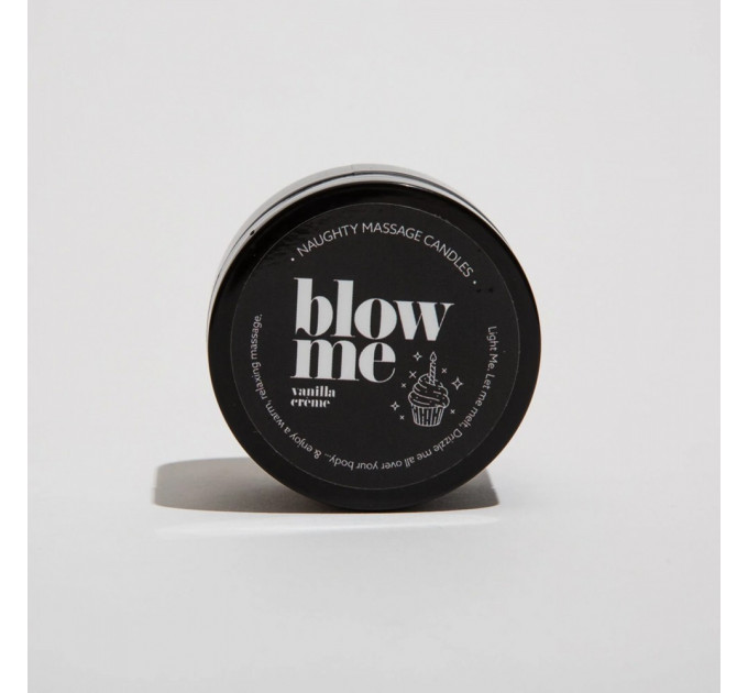 Массажная свечка мини с ароматом ванильного крема Blow me 50g