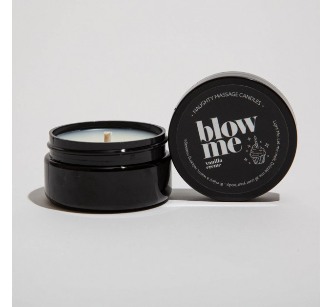 Массажная свечка мини с ароматом ванильного крема Blow me 50g