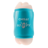 Мастурбатор Вагина и Рот в колбе Chisa Portable Happy Cup с вибрацией