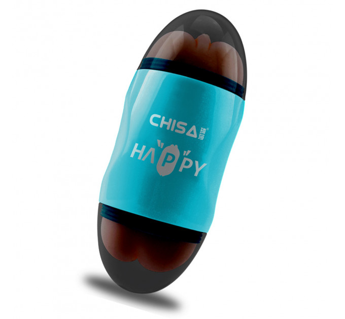 Мастурбатор Вагина и Рот в колбе Chisa Portable Happy Cup с вибрацией