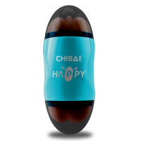 Мастурбатор Вагина и Рот в колбе Chisa Portable Happy Cup с вибрацией