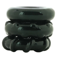 Набір ерекційних кілець NS Novelties Renegade Dyno Cock Rings, чорні, 3 шт