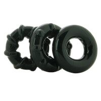 Набір ерекційних кілець NS Novelties Renegade Dyno Cock Rings, чорні, 3 шт
