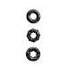 Набор эрекционных колец NS Novelties Renegade Dyno Cock Rings, черные, 3 шт