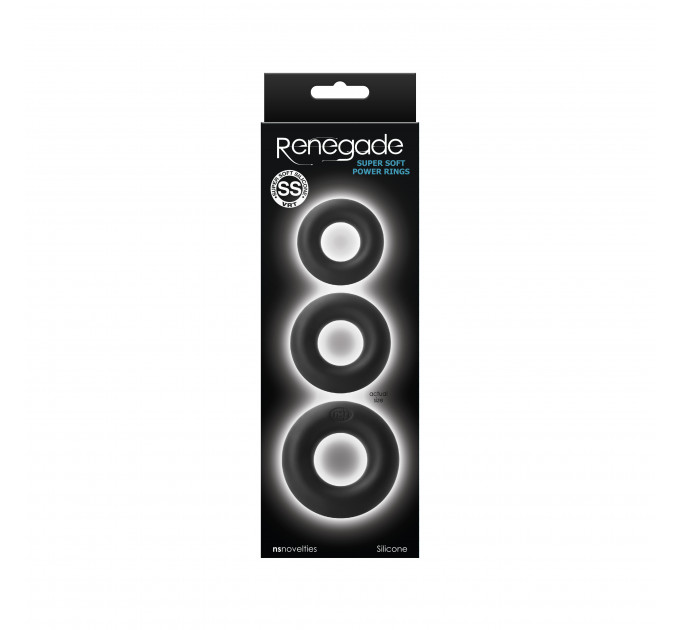 Набір кілець RENEGADE SUPER SOFT POWER RINGS BLACK
