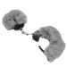 Наручники DS Fetish Plush handcuffs, металл с мехом, серые