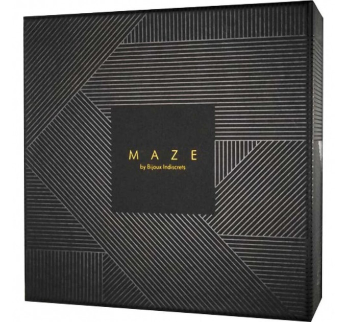 Наручники з повідцем Indiscrets MAZE - T-Restraints Black, подарункова упаковка