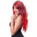 Парик с челкой Cottelli Wig red wavy long, красный