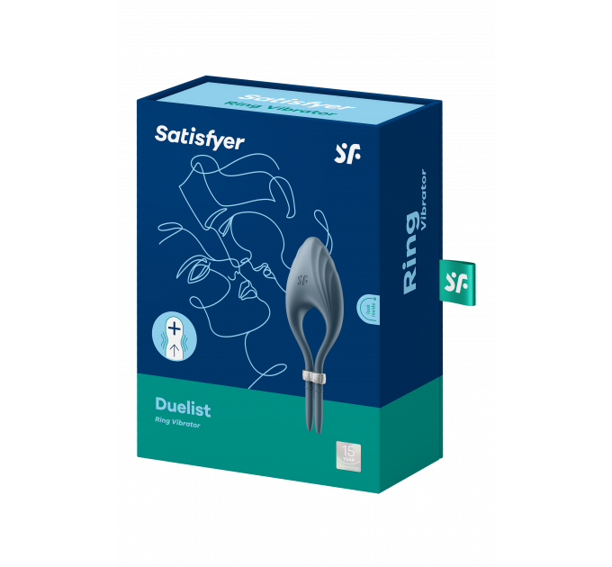 Регульоване ерекційне кільце з вібрацією SATISFYER DUELIST DARK BLUE