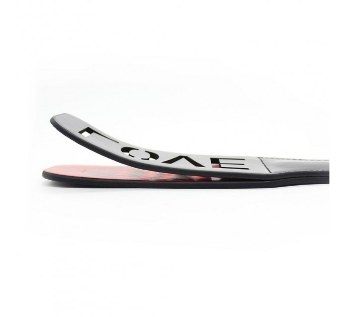 Шлепалка черная овальная с надписью LOVE PADDLE 31,5см