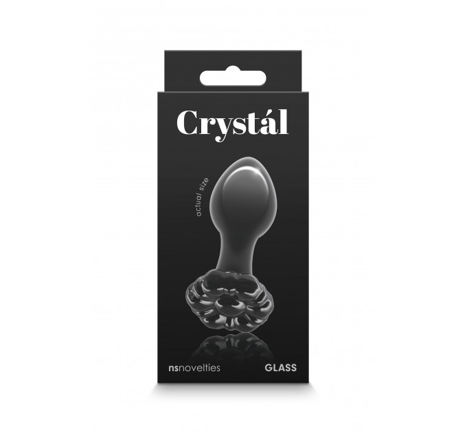 Стеклянная пробка NS Novelties CRYSTAL FLOWER BLACK