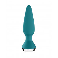 Анальна пробка з двома моторами та керуванням з телефону Satisfyer Plug-ilicious 1 Petrol, зелений