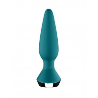 Анальна пробка з двома моторами та керуванням з телефону Satisfyer Plug-ilicious 1 Petrol, зелений