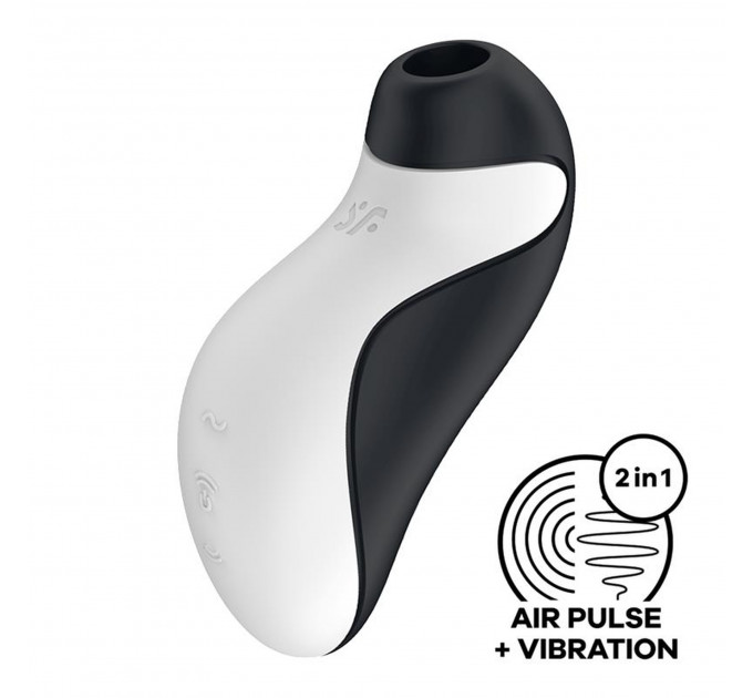 Вакуумный клиторальный стимулятор + вибрация SATISFYER ORCA WHITE