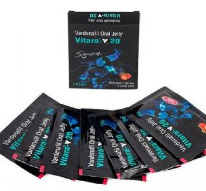 Vitara-20 желе для потенции Oral Jelly Strawberry ( цена за упаковку, 7 стиков)