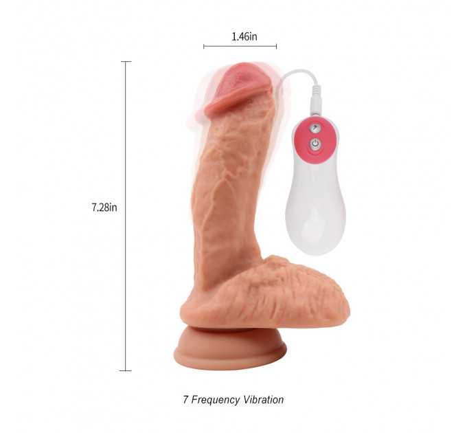 Вибратор реалистичный Chisa DiDi Extreal Sensual Controller на присоске с пультом, бежевый